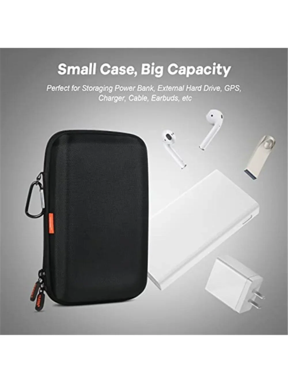 Shockproof Hard Shell Carrying Case for GPS, External Hard Drive, Power Bank